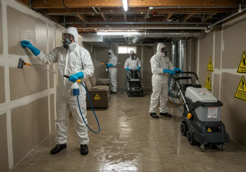 Basement Moisture Removal and Structural Drying process in Grants, NM